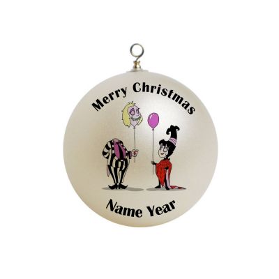 Personalized  beetlejuice and lydia cartoon, Ornament #1