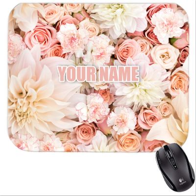 Personalized Flower light rose Mousepad #1