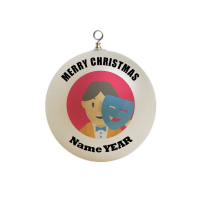 Personalized Actor  Man with a mask Christmas Ornament  1