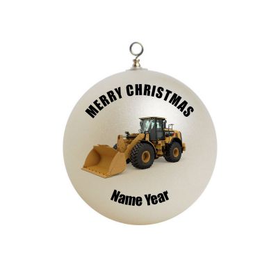 Personalized Bulldozer Wheel Loader Front Loader Christmas Ornament 1