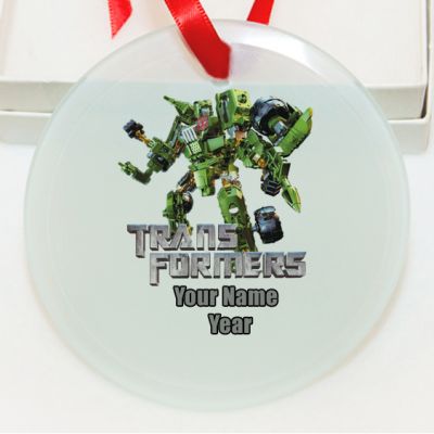 Personalized Transformers Hound GLASS Ornament  Gift #1