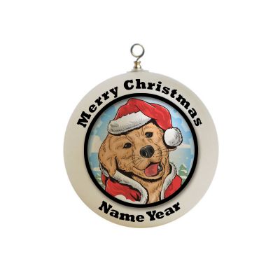 Personalized dog santa claus Ornament 28