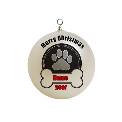 Personalized  Dog Bone and Dog paw Pet  Ornament 29