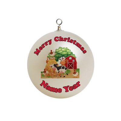 Personalized Farm Animals Chicken Cow Farm house Ornament 2