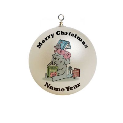 Personalized Elephant and Piggie Christmas Ornament Custom Gift #2