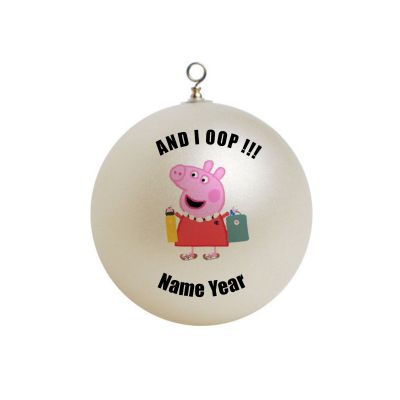 Personalized Chloe  VSCO Girl Peppa Pig with a hydro flask Ornament  #2