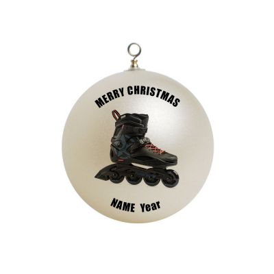 Personalized Rollerblades Black Ornament 2