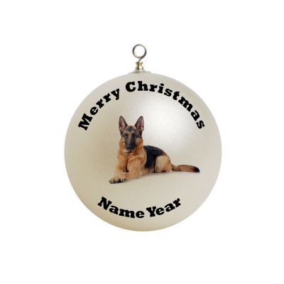 Personalized brown tan german shepherd dog Ornament 2