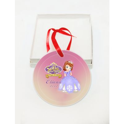 Personalized Princess Sofia Glass Christmas Ornament Custom Gift #2