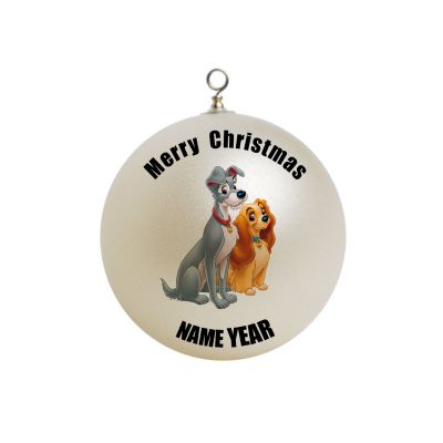 Personalized Lady and The Tramp Christmas Ornament 2