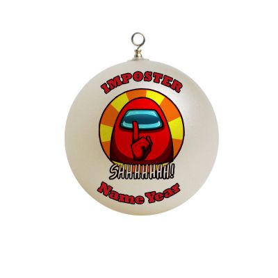 Personalized  Among Us Imposter Crewmate Ornament 2