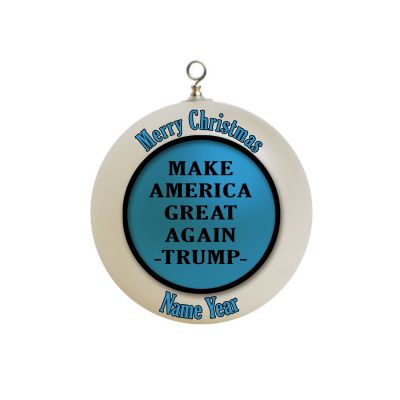 Personalized Trump MAKE AMERICA GREAT AGAIN  Custom Christmas Ornament #2