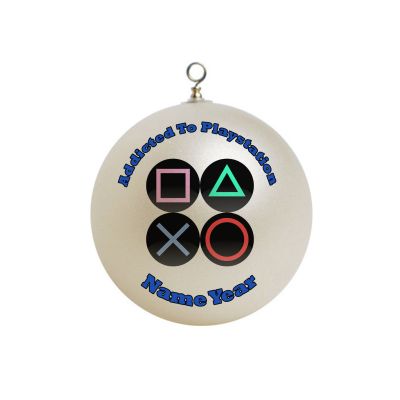 Personalized  Addicted To Playstation Buttons Ornament  2