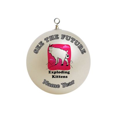 Personalized  Exploding Kittens SEE THE FUTURE Funny Ornament 2