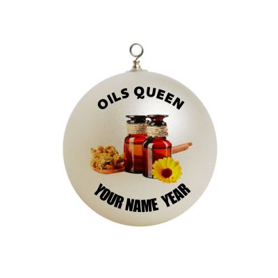Personalized Essential Oils Queen with a sunflower Ornament 2