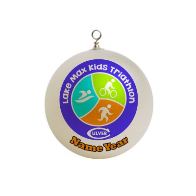 Personalized  Lake Max Triathlon KIDS Christmas Ornament Custom #2