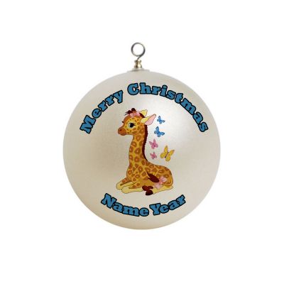 Personalized Giraffe Cute  Ornament Christmas #2