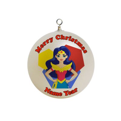 Personalized DC Super hero Girls Wonder women Christmas Ornament #2