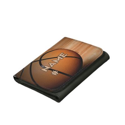 Small Faux Leather Wallet basketball 1
