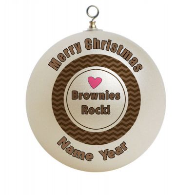 Personalized Brownies Rock Girl Scouts Ornament 2