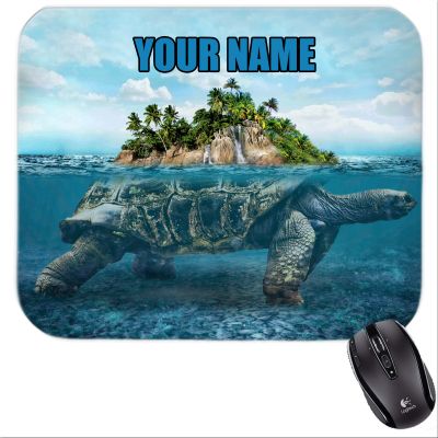 Personalized Turtle In water Mousepad #2