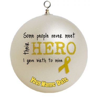 Personalized I gave birth to my hero  Microcephaly Christmas Ornament #2