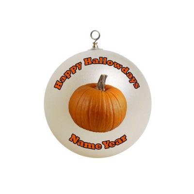 Personalized Pumpkin Happy Hallowdays Christmas Ornament Custom Gift #2