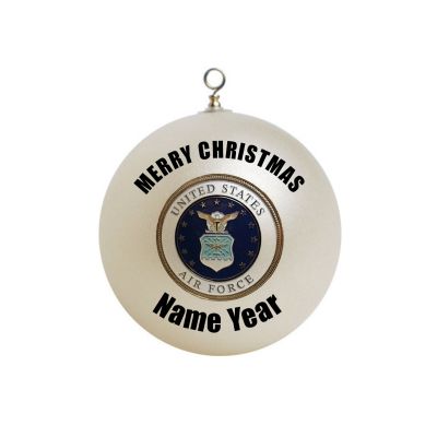 Personalized Air Force United State Eagel Stars Medal Ornament 2