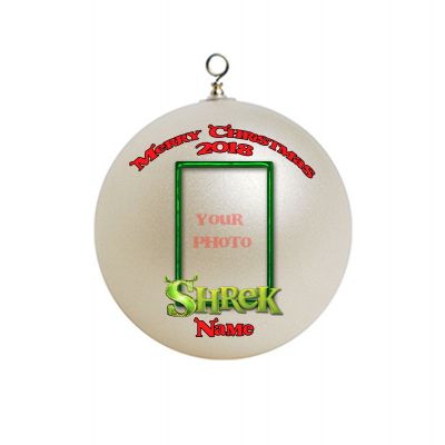 Personalized ADD PHOTO Personalized Square Frame Shrek Christmas ornament Custom 2