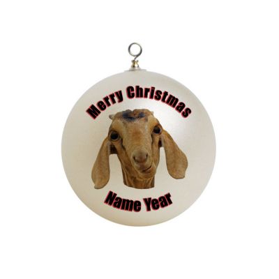 Personalized Face of Goat Ornament 2