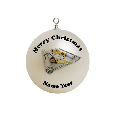 Personalized under construction contractor Ornament 2