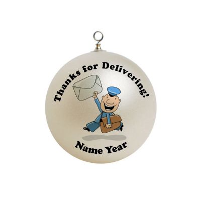 Personalized mailman mailbox thanks for delivering mail Ornament 2