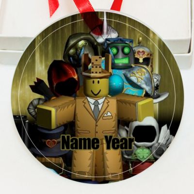 Personalized Roblox GLASS Ornament Custom Gift #2