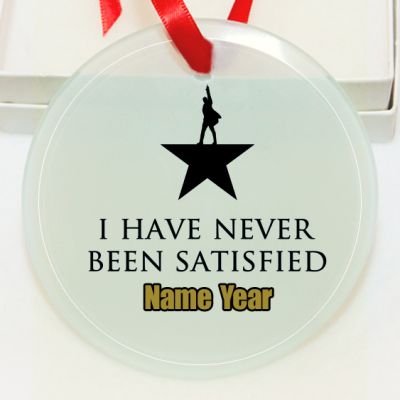 Personalized Hamilton The Musical GLASS Ornament Custom Gift #2