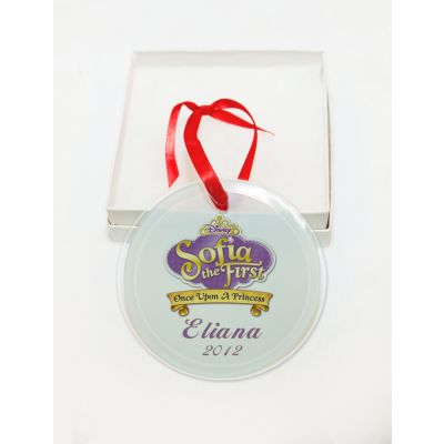 Personalized Princess Sofia Glass Christmas Ornament Custom Gift #3