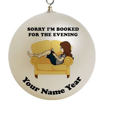 Personalized Book Lovers Christmas Ornament Custom Gift #3