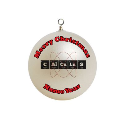 Personalized Calculus Periodic table Christmas Ornament 3