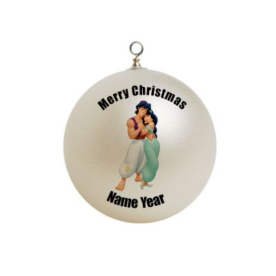 Personalized   Jasmine & Aladdin  Princess Christmas  Ornament 3