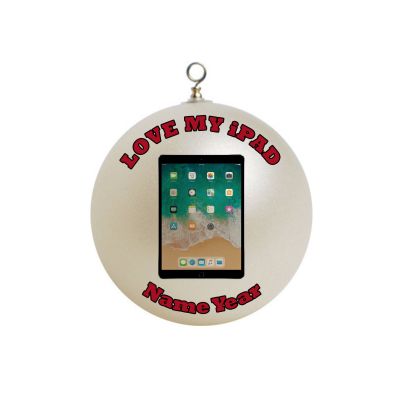 Personalized I love my iPad Electronics Funny Ornament 3
