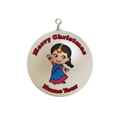 Personalized Indian Girl  Ornament 2