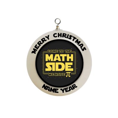 Personalized Star wars math teacher Come to the math Side we have pie Ornament 3