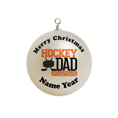 Personalized Hockey Dad Ornament 3