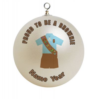 Personalized Proud To be a Brownie Girl Scouts Ornament 3