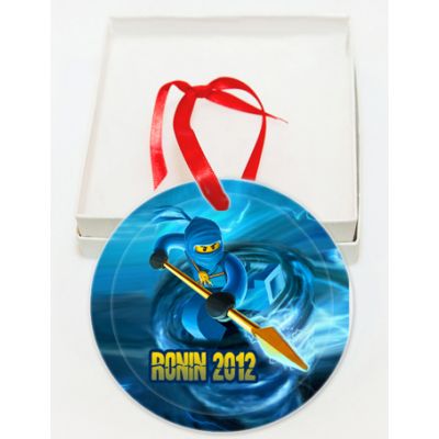 Personalized Ninjago Glass Christmas Ornament Custom Gift #3