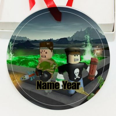 Personalized Roblox GLASS Ornament Custom Gift #3