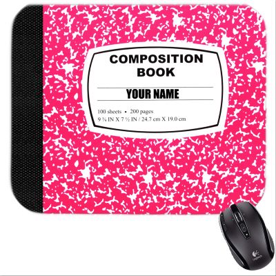 Personalized Pink Composition Book Mousepad #3