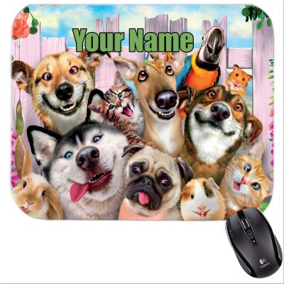 Personalized Animal Selfie Puppy, Parrot, ginny pig, cat, kitten  Mousepad Dog 3