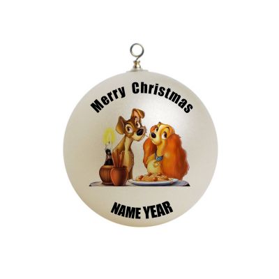 Personalized Lady and The Tramp Christmas Ornament 3