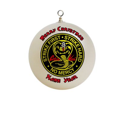 Personalized Cobra Kai Strike First Hard  No Mercy  Ornament 3
