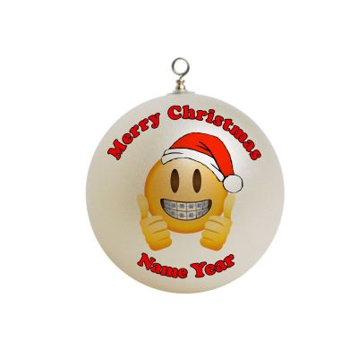 Personalized   Braces Emoji Christmas Ornament Emoji #3